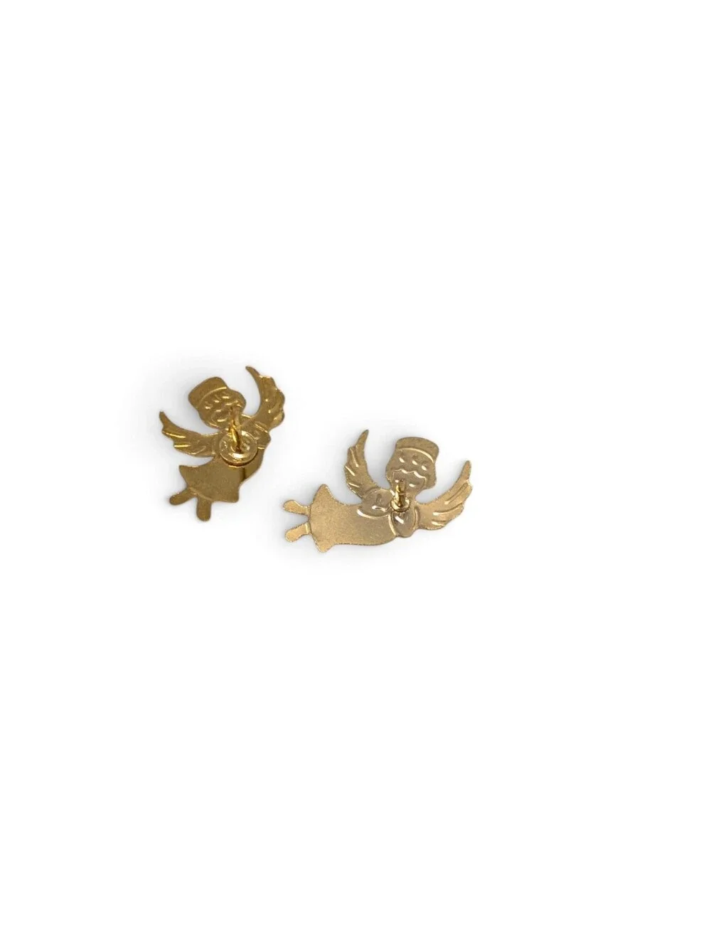 VINTAGE Angel Gold Retro Lapel Hat Pin 2PC Set